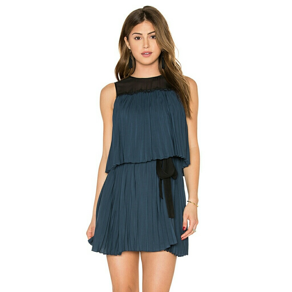 RACHEL ZOE Cobalt Lace Mini Dress